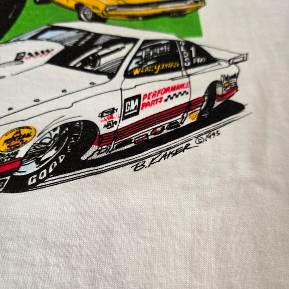 Vintage 1993 Fluidampr Racing T-Shirt Single Stitch USA Made Drag Street Drift X - Picture 5 of 10